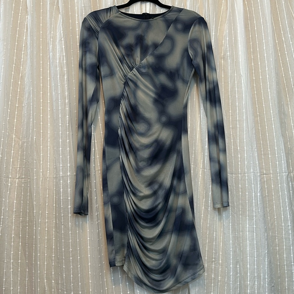 Zara long sleeve mesh dress